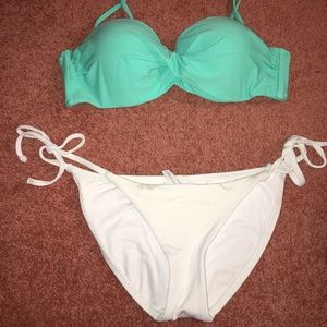 Turquoise bikini top